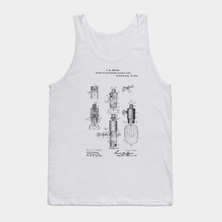 Holder for Electric Lamps Vintage Retro Patent Hand Drawing Funny Novelty Gift Tank Top